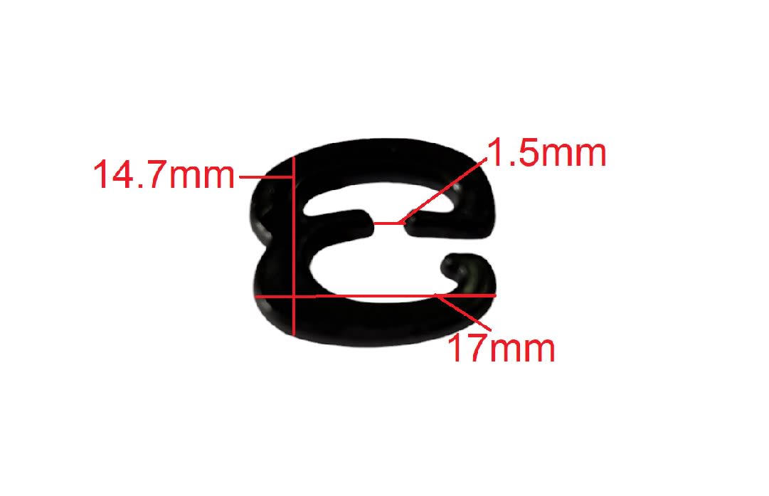 Gancho Pasador Para Sosten Negro x 10 Unid.3