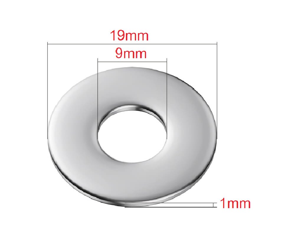 Golilla 9x19x1mm x 5Unid. Inox.5
