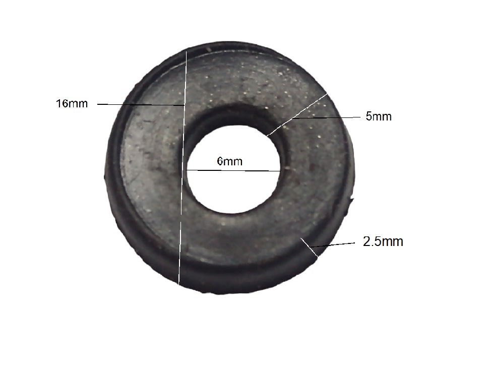 Golilla de Goma M6 6x16x2.5mm3