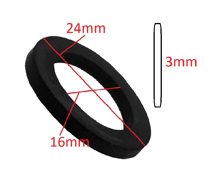 Golilla de Goma 16x24x3mm x 2Unid.2