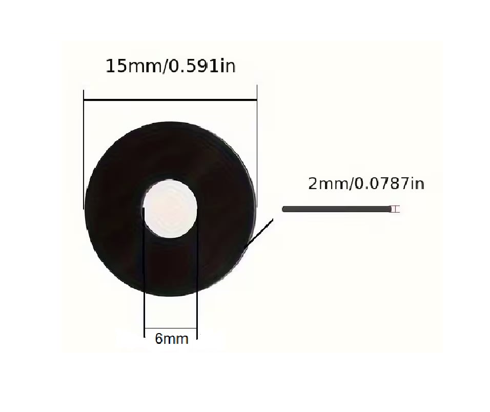 Golilla de Goma EPDM M6 6x15x2mm x 10 Unid.4