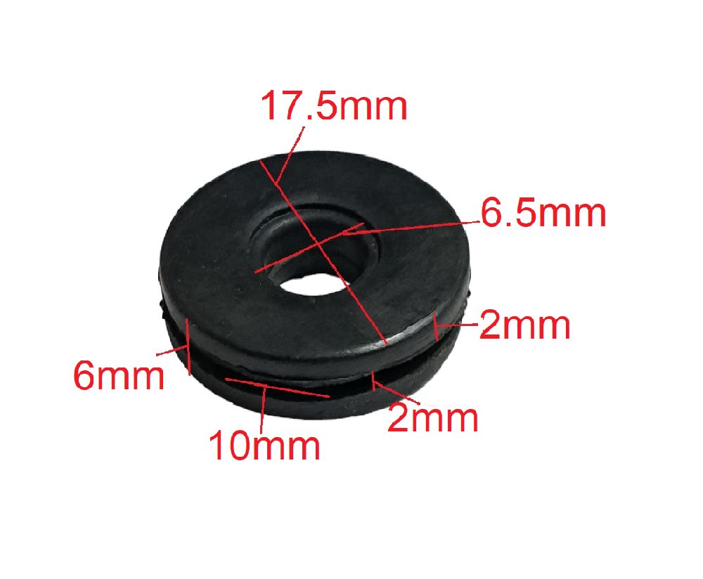 Golilla goma con Fuelle M6.5X17.5X6mm8