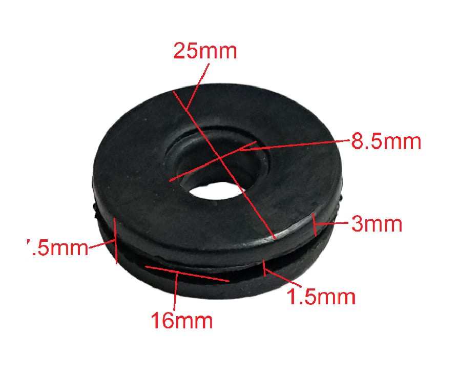 Golilla Goma Con Fuelle M8.5x25x7.5mm2