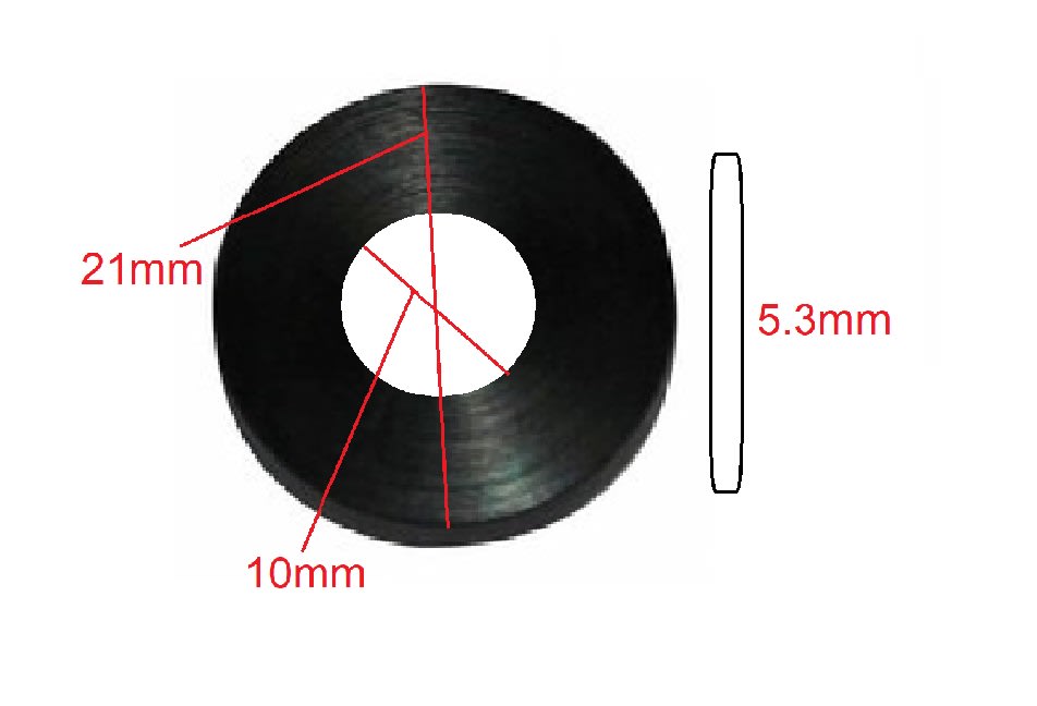 Golilla Goma M10x21x5.3mm2
