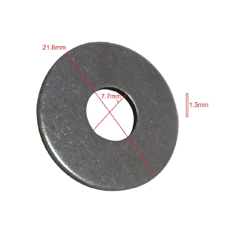 Golilla Plana 1/4? Acero Pavonado x 10 Unid.7