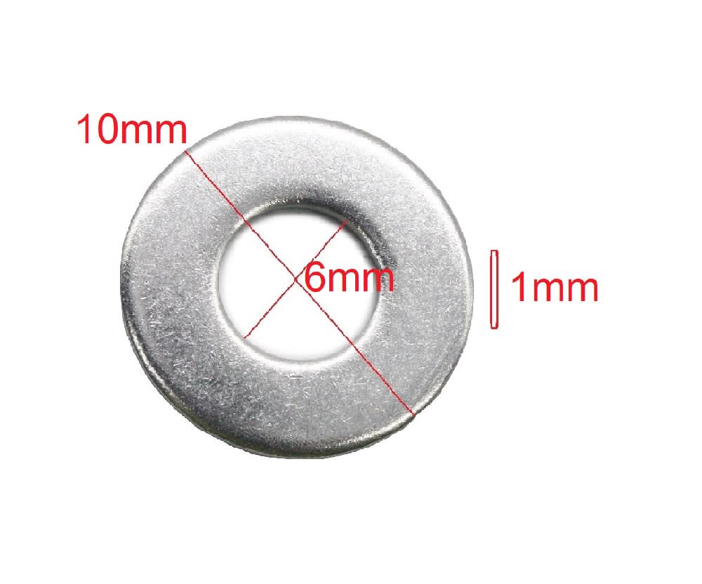 Golilla Plana 6x10x1mm Zincada X 10 Unid.2