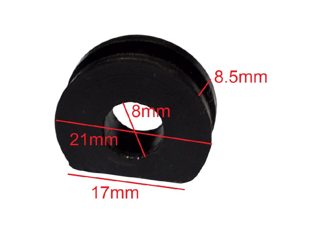 Guia Soporte Rodillo Termolaminadora 8x21x8.5mm Plastica1