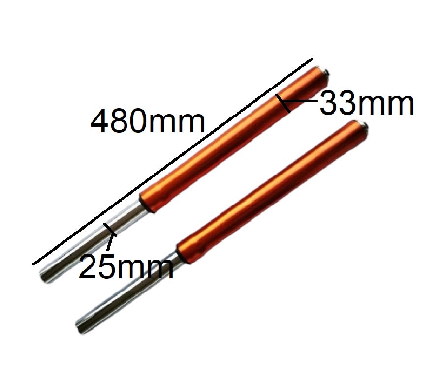 Horquilla Mini Moto Cross 49cc 25mm Dorado4