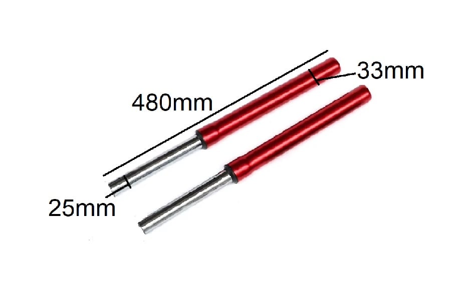 Horquilla Mini Moto Cross 49cc 25mm Rojo3