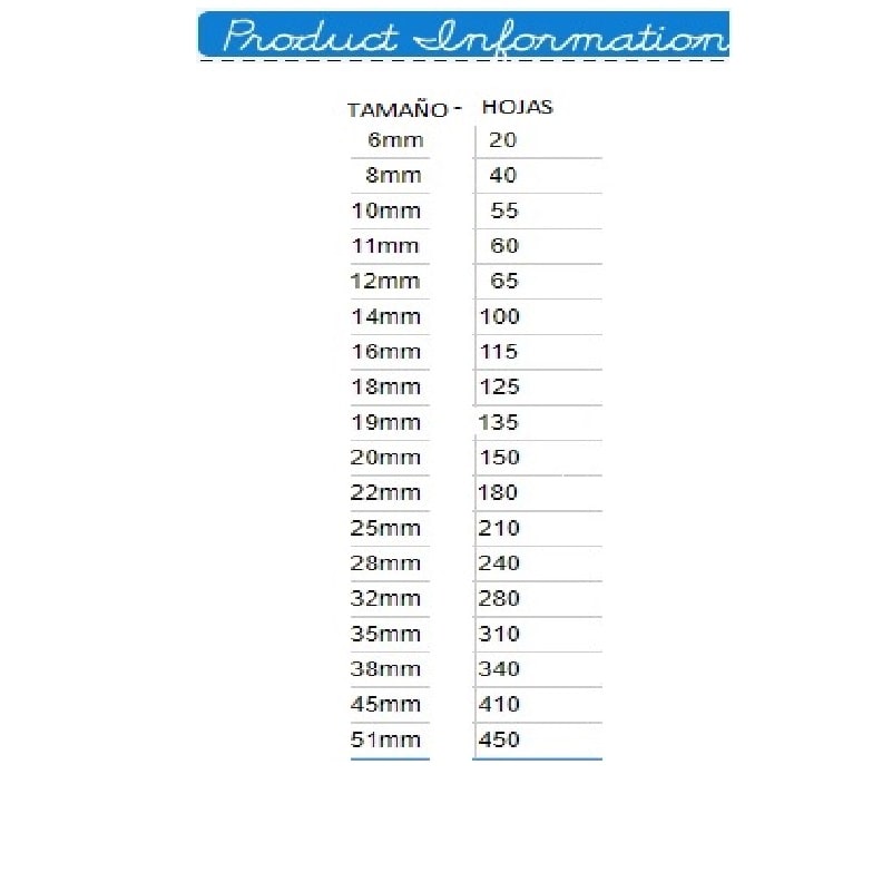 100 Anillas Espirales 10mm Negro para Encuadernado2