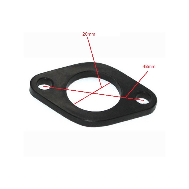 Insulador Baquelita Carburador 2P48 DI-20mm Liso1