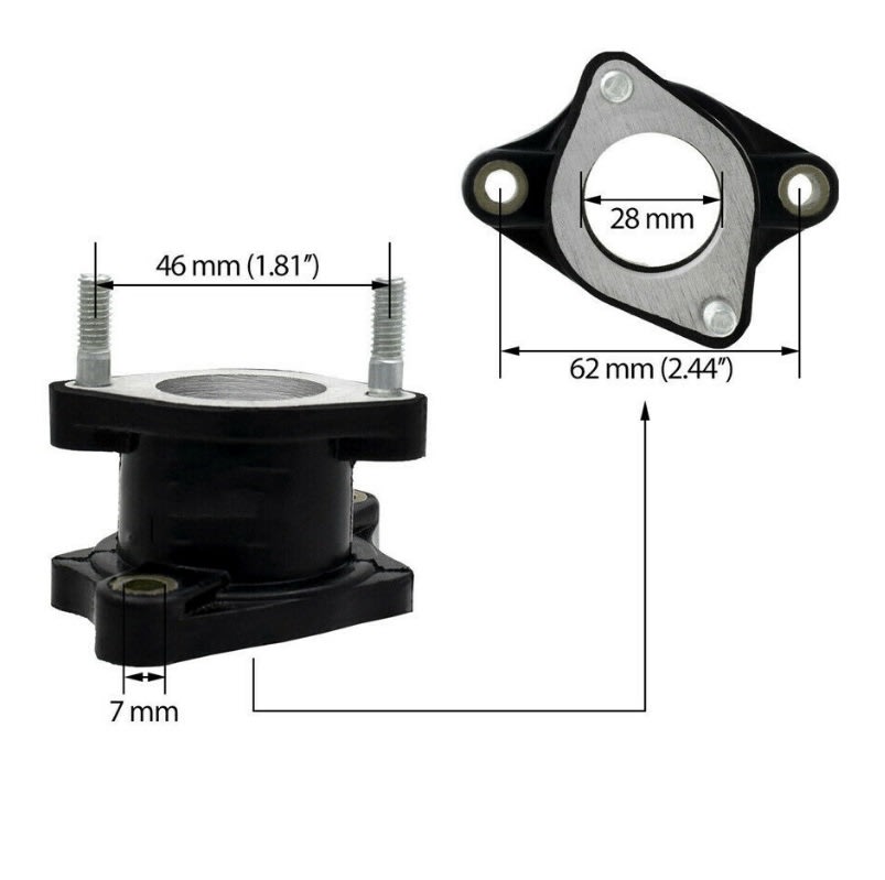 Insulador Carburador CG 28mm4