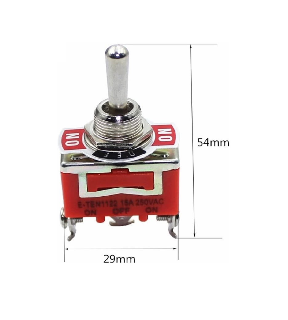 Interruptor Palanca On-Off-On 3P E-TEN1122 15A 250V6