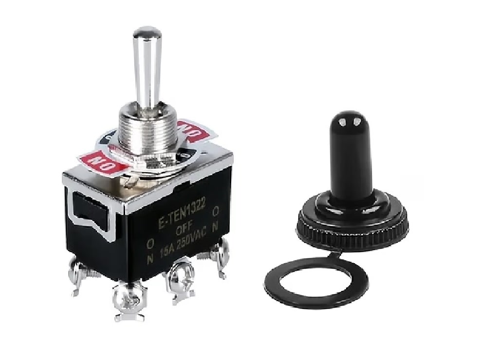 Interruptor Palanca On-Off-On 6P 15A 250V E-TEN13224