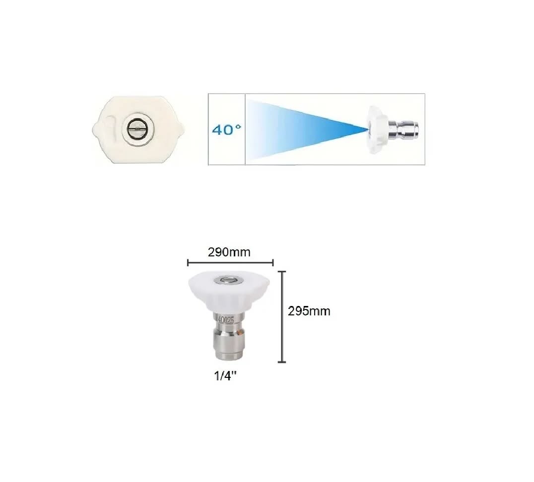 Juego 5 Boquillas Riego A Presión 1/4 Inox.4