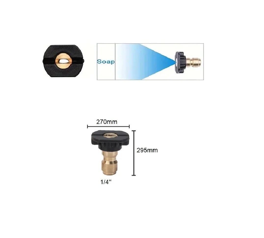 Juego 5 Boquillas Riego A Presión 1/4 Inox.5