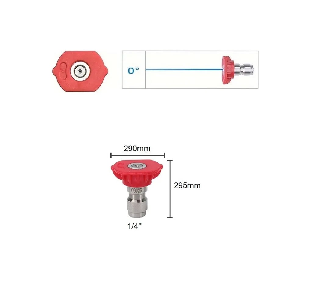 Juego 5 Boquillas Riego A Presión 1/4 Inox.6