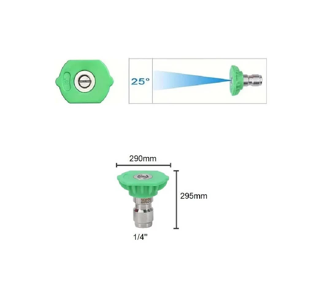 Juego 5 Boquillas Riego A Presión 1/4 Inox.7