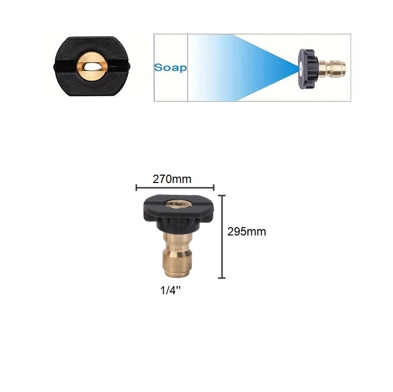Boquilla Rociadora a Presion 1/4? Negro Inox.5