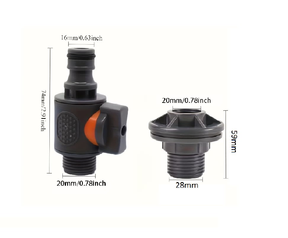 Kit Conector Adaptador PVC/IBC Tanque Agua 1/2
