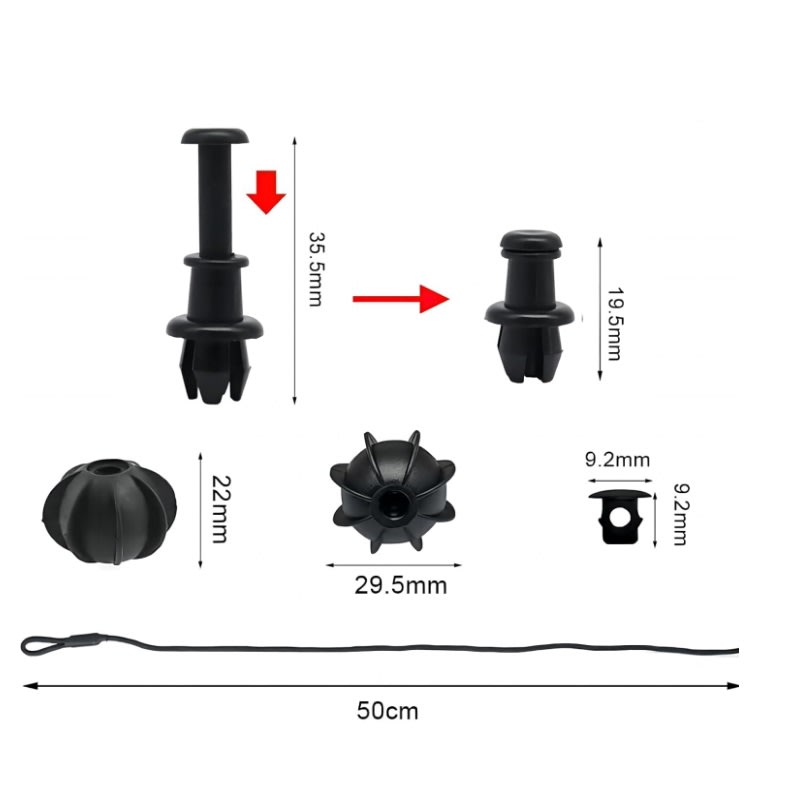 Cuerda, Clip y Bola de Sujeción de Maletero4