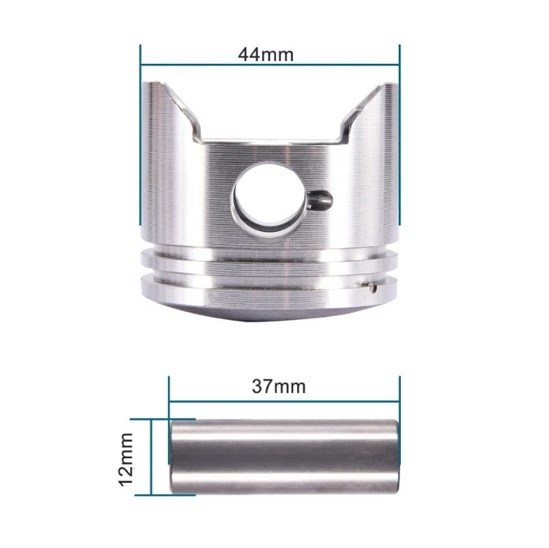 Kit Pistón 44mm Motor 49cc 2T Anillos Buje Rodamiento Seguros2