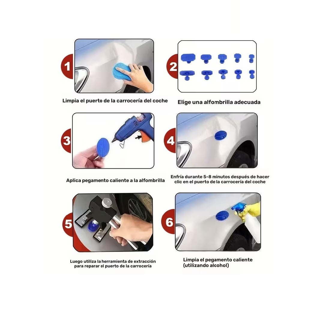 Kit Reparación Extractor Abolladuras de Carrocería6