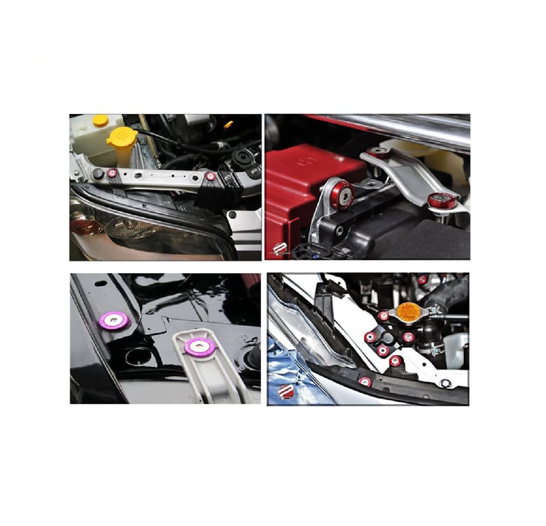 Kit Sujetadores Arandelas de Aluminio M6x20 Rojo5