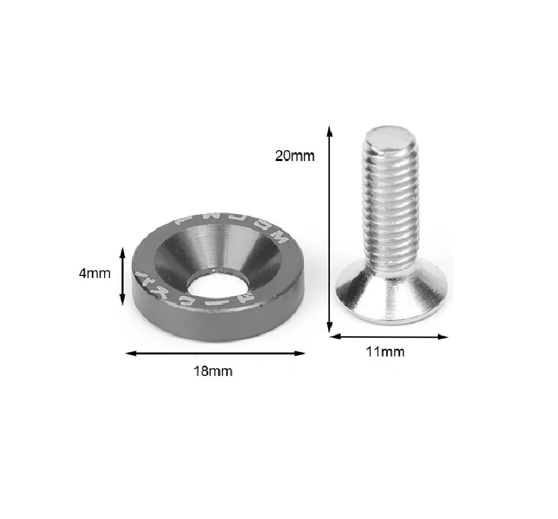 Kit Sujetadores Arandelas de Aluminio M6x20 Gris3