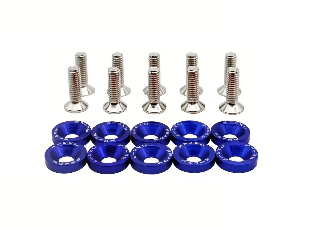 Kit Sujetadores Arandelas de Aluminio M6x20 Azul2