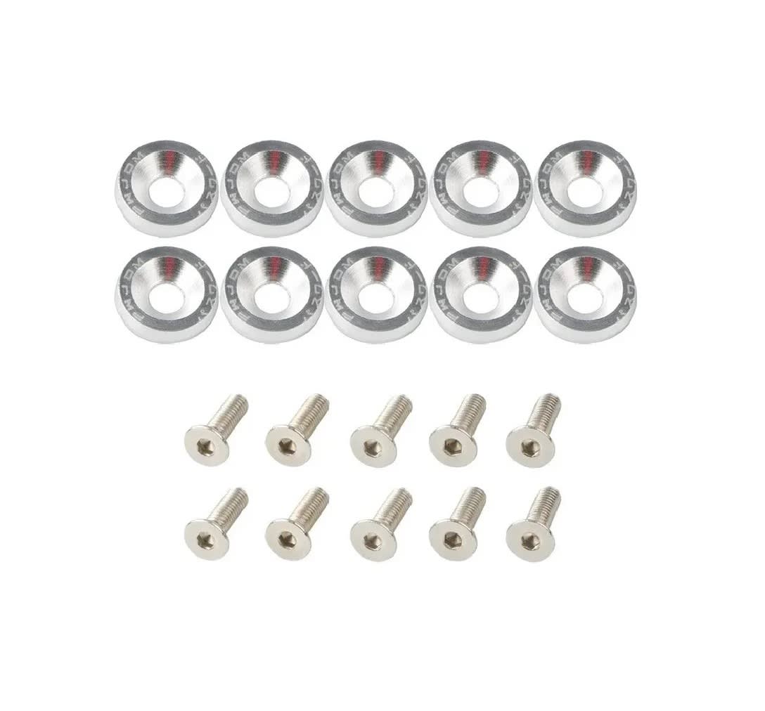 Kit Sujetadores Arandelas de Aluminio M6x20 Plata 0