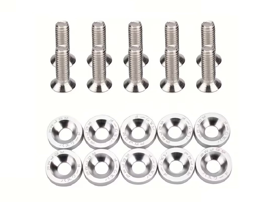 Kit Sujetadores Arandelas de Aluminio M6x20 Plata2