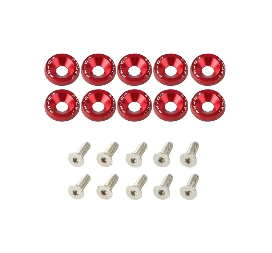 Kit Sujetadores Arandelas de Aluminio M6x20 Rojo 0