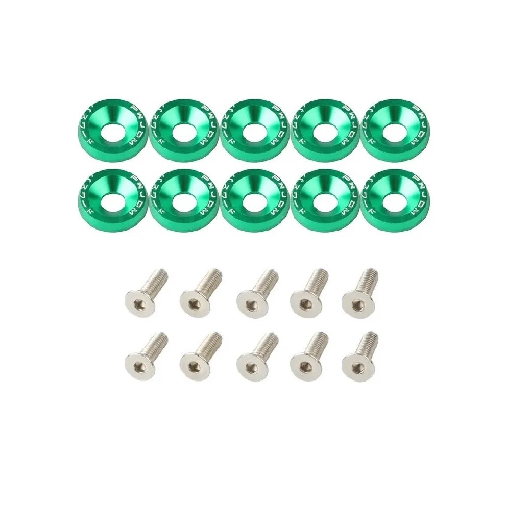 Kit Sujetadores Arandelas de Aluminio M6x20 Verde 0