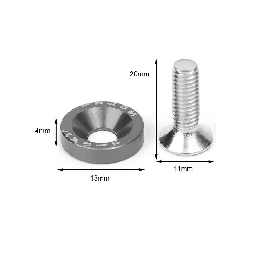 Kit Sujetadores Arandelas de Aluminio M6x20 Verde2
