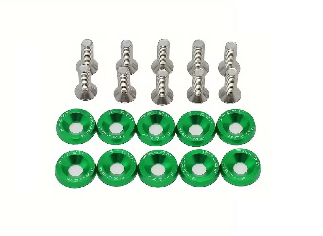 Kit Sujetadores Arandelas de Aluminio M6x20 Verde3