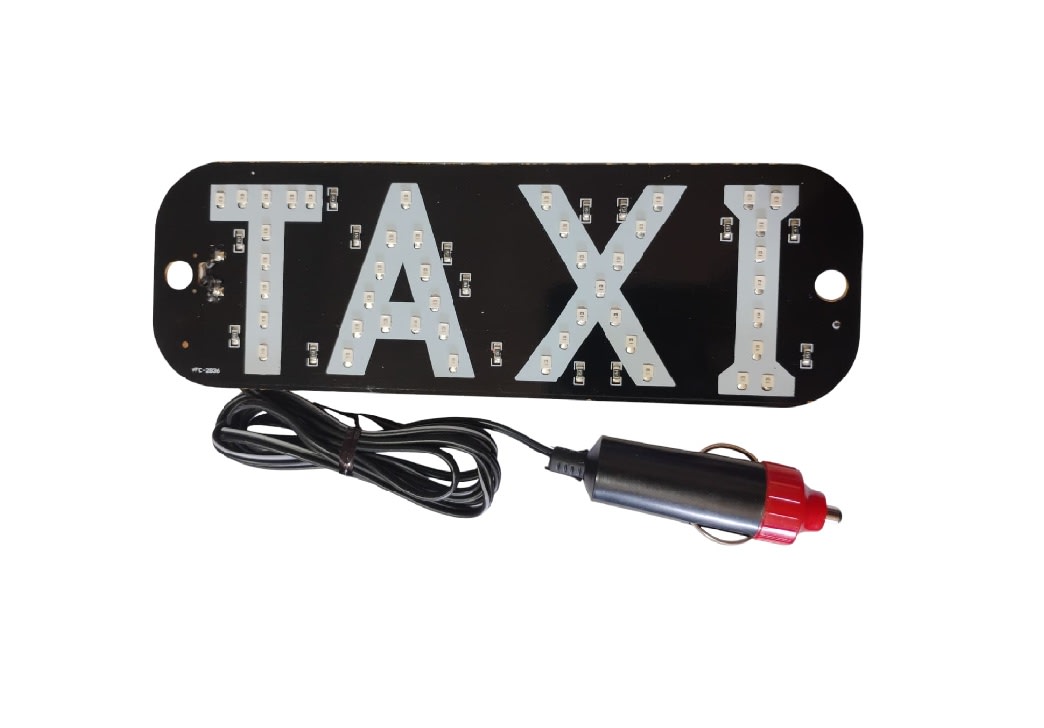 Letrero Taxi Led Azul 0