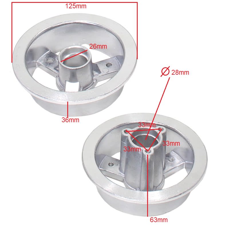 Llanta 04D Aro 4 3P Delantera ATV1