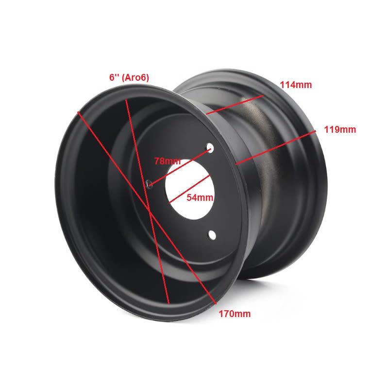 Llanta 06D 3P78mm 119AN x 170AL DI-54 Negro x 4 unidades2