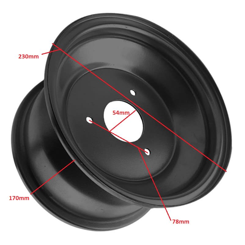 Llanta 08D 3P78mm 170AN x230AL DI-54 Trasera Negro6