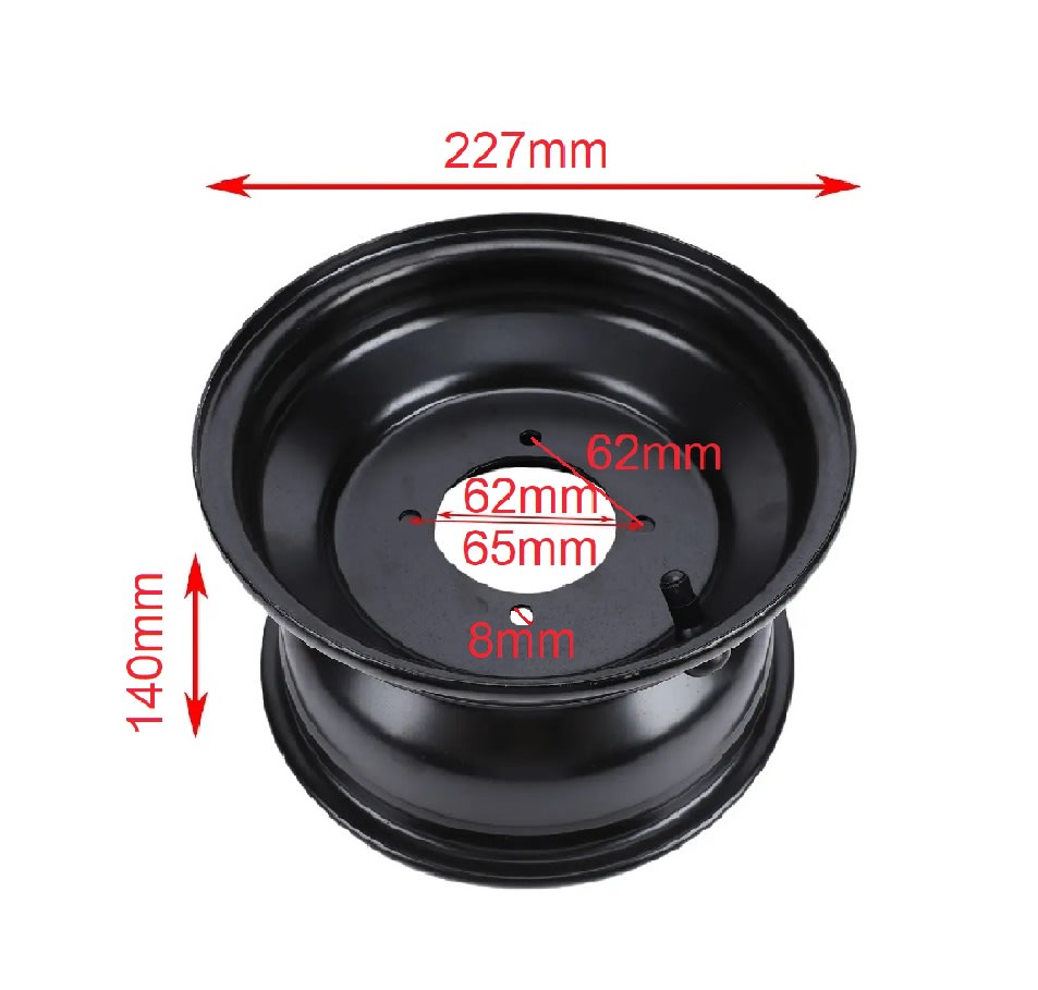 Llanta 08D 4P88mm 140AN x 227AL DI-65 Negro4