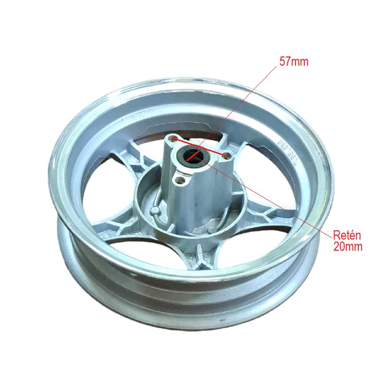 Llanta 10D 2.50-10 Tubeless Aluminio Delantera4