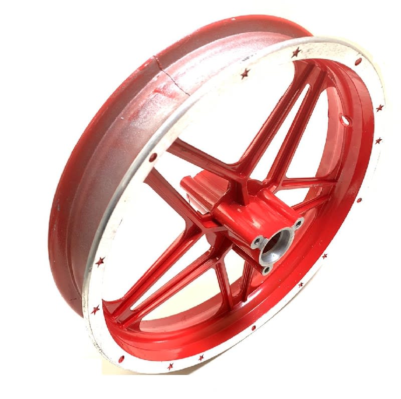 Llanta 10D 2.50-10 Alumino Mini Moto Cross 49cc Trasera Rojo3