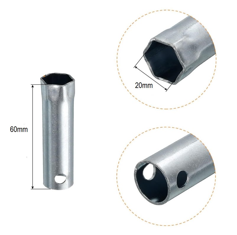 Llave de Bujía de Un Extremo 20mm1