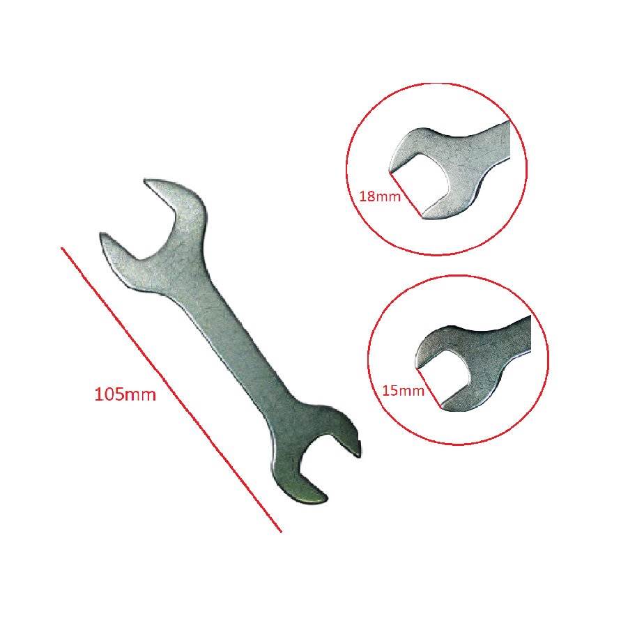 Llave Fija de Extremo Abierto 15mm 18mm4