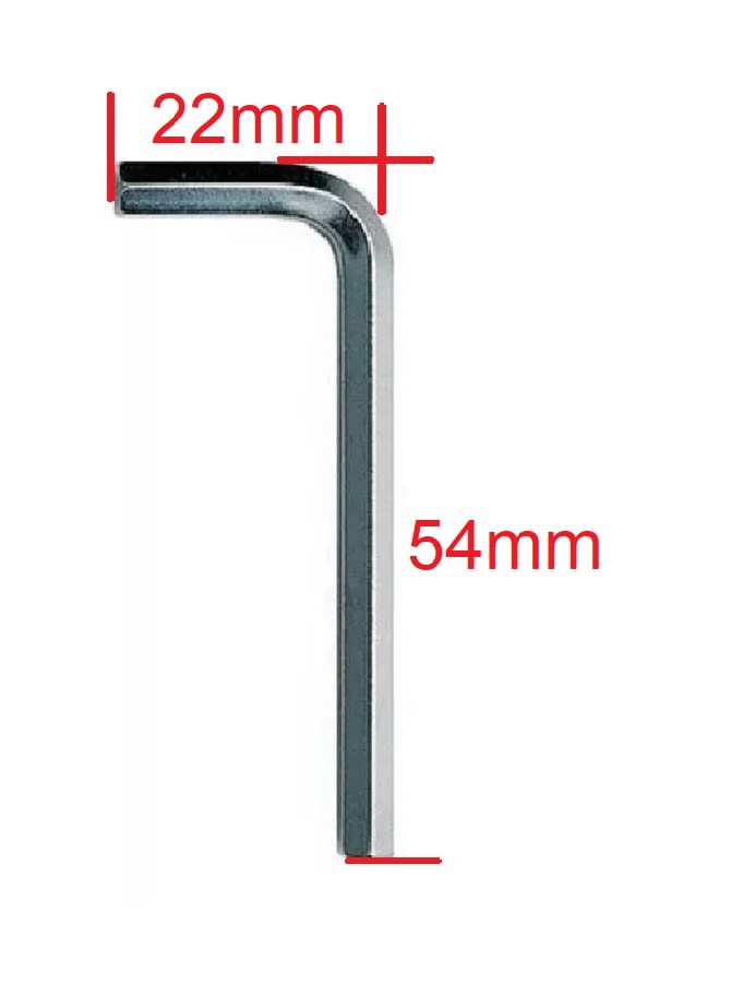 Llave Hexagonal Allen 6mm 54x22mm2