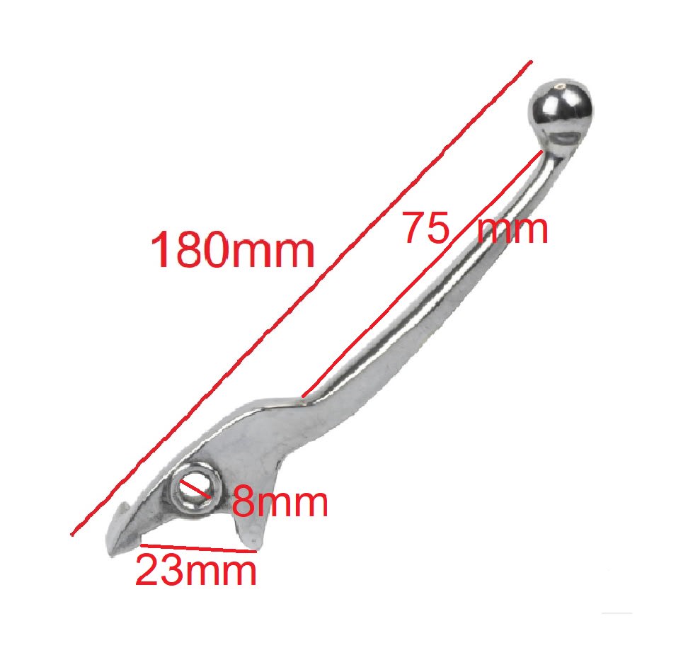 MANILLA DERECHA 180MM FRENO MOTO CROMADA3