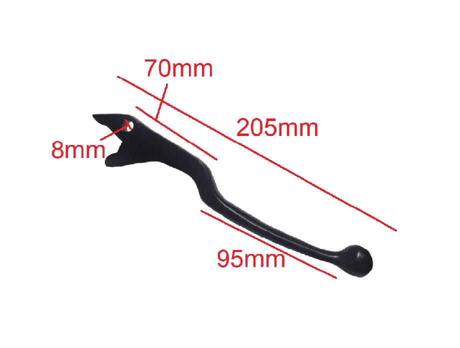MANILLA DERECHA 205 MM FRENO MOTO NEGRO4