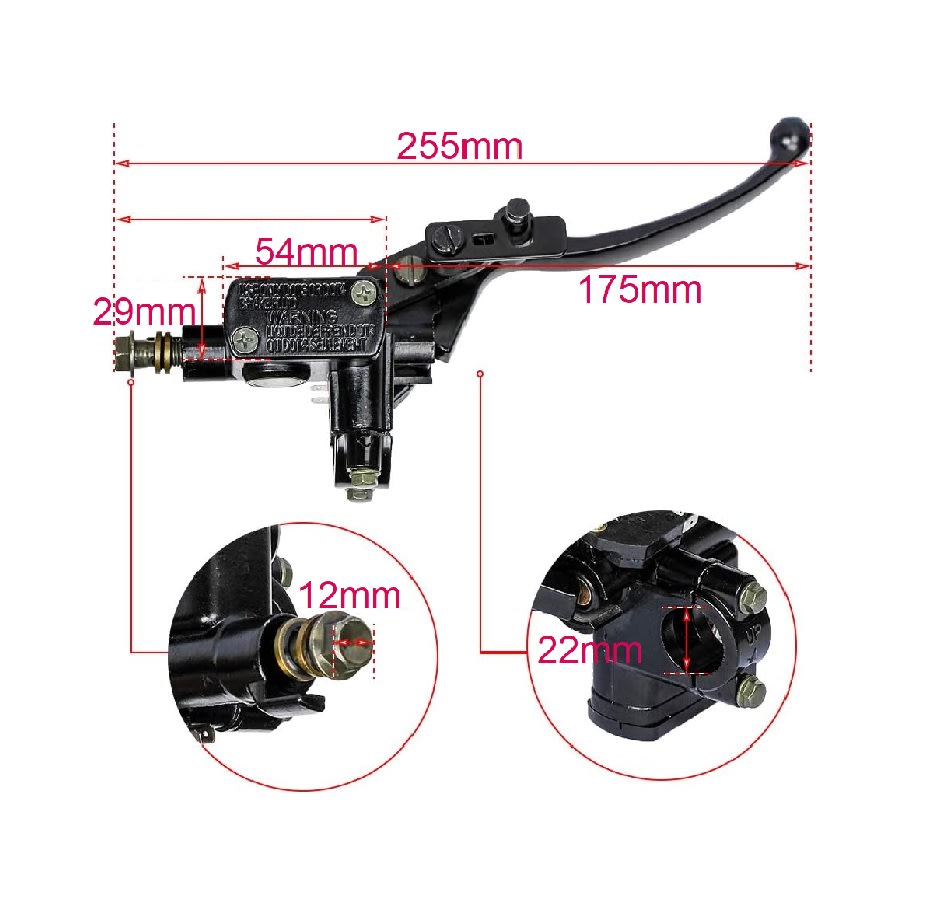 Manilla Freno Derecho C/Bomba y seguro Moto ATV6