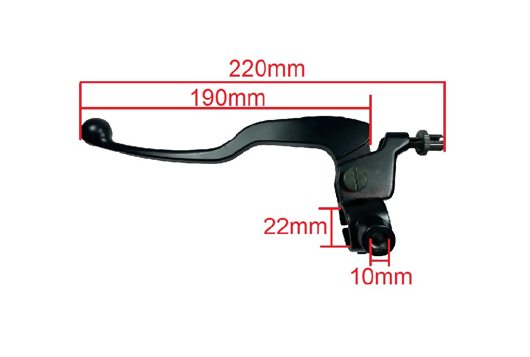 Manilla Izquierda 190mm Bajaj Plusar 200Ns con Porta Espejo Negro6